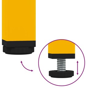 mustársárga acél tálalószekrény 68 x 39 x 101,5 cm