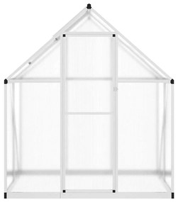 ezüstszínű alumínium melegház alapvázzal 169 x 114 x 195 cm
