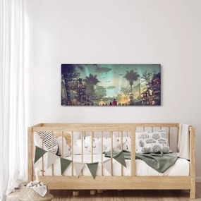 Kép - egy város a jövőben (120x50 cm)