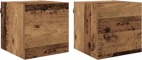 vidaXL TV szekrény Öreg fa 30,5 x 30 x 30 cm Faanyag