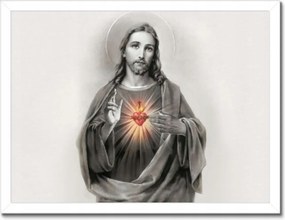 Poszterek keretben 40x30 Jézus Krisztus Király Szív
