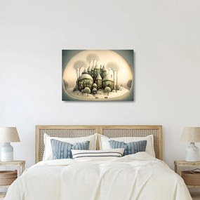 Üveg kép - Mesebeli házikók (70x50 cm)