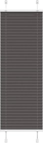 vidaXL pliszírozott redőny fekete 40x100 cm szövetszélesség 39,4 cm