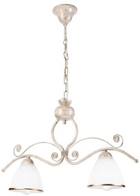 Csillár láncon RETRO 2xE27/60W/230V arany/patinás