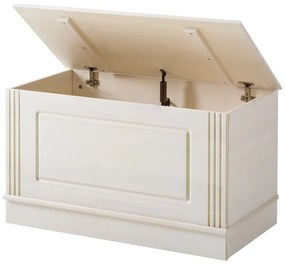 Fehér borovi fenyő tárolóláda 80x45 cm Anita – Støraa