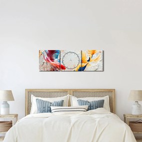Kép - harcoló hal (órával) (90x30 cm)