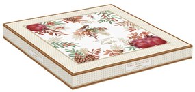 Porcelán tortatál lapáttal 32cm, dobozban, Autumn Symphony