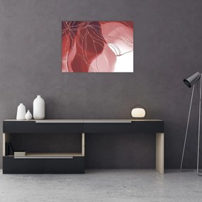 Kép - Piros absztrakt virág N⁰1 (70x50 cm)
