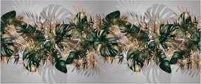 Kép - Gold-green, trópusi levelek (120x50 cm)
