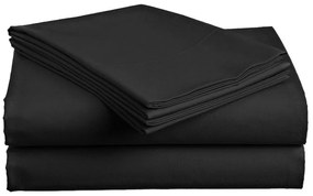 Pamut lepedő LUX fekete 200x220 cm