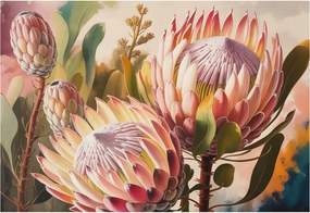 Flizelin tapéta falra Premium Protea virágok 152x104 Ragasztó