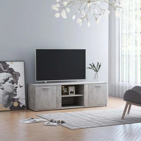 Betonszürke szerelt fa TV-szekrény 120 x 34 x 37 cm