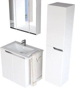 Piramida BETA fali fürdőszoba - ÁLLÓSZEKRÉNY - fehér - 35 x 150 x 30 cm