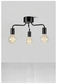 Fekete mennyezeti lámpa fém búrával 38x38 cm Avery – Markslöjd