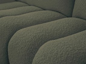 Zöld buklé sarokkanapé (bal oldali-heverő résszel) Azra – Bobochic Paris