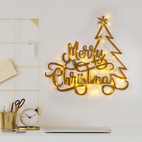 XMASGOLD fém karácsonyi fényfüzér, 62×60 cm