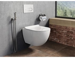 Ravak X01455 - CHROME öblítő nyomólap 24,7x16,5 cm fehér