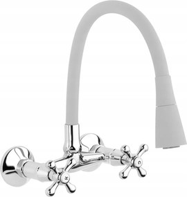 Invena Roma Fali Konyhai Csaptelep, Szürke/króm