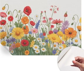 Öntapadós fotótapéta Nappaliba és Hálószobába Virágos rét 152x104