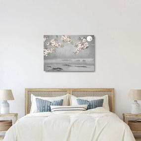Kép - Hold a táj felett (üvegen) (70x50 cm)