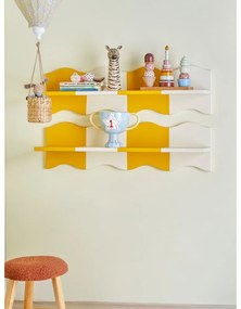 Sárga-fehér gyerek polc 80 cm Bubbi – Bloomingville Mini