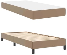 Ágy matracmal Cappuccino 90 x 200 cm Műbőr