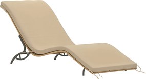 Outsunny Rattan Napágy Vízlepergető Kerti Napágy Párnával, Időjárásálló Napágy 120 kg Teherbírással UV Ellenálló Fekvőszék Kerti Bútorokhoz Teraszra 1