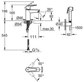 GROHE 231232433 - START mosdócsaptelep DN 15, S méret, fekete