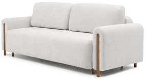 Krémszínű buklé kinyitható-tárolóhelyes kanapé 244 cm Arcadova – ELTAP