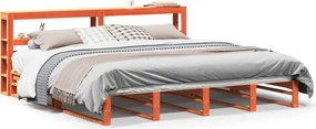 vidaXL viaszbarna tömör fenyőfa ágy matrac nélkül 180 x 200 cm