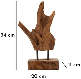 Akar szobor teak 20x11x34cm