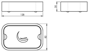 Gedy - NINFEA fehér/bambusz szappantartó