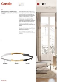 Redo 01-3181 - LED Dimmelhető csillár zsinóron CASTLE LED/80W/230V arany