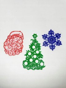 Bombák Karácsonyfa medálok Karácsonyi díszek Szett