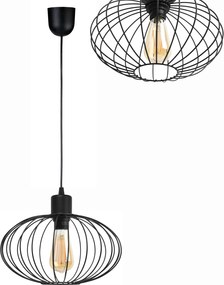 Függő lámpa túlnyúló csillár mennyezet loft drót ellipszis 35cm E27