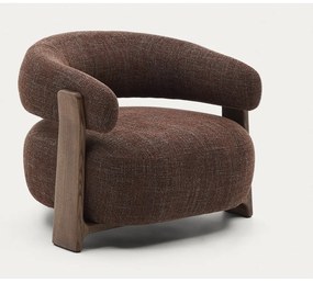 Barna zsenília fotel Granite – Kave Home