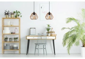 Csillár zsinóron BERGO 2xE27/60W/230V fekete