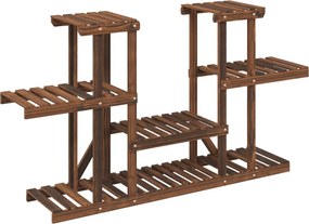 vidaXL tömör fenyőfa virágtartó állvány 110 x 25 x 73 cm