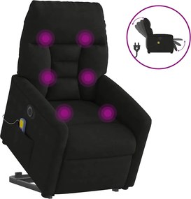 vidaXL fekete mikroszálas szövet elektromos álló masszázsfotel