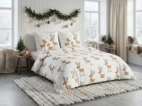 Renforcé pamut ágynemű TIMBA DEER fehér Ágyneműhuzat mérete: 80 x 80 cm | 135 x 200 cm