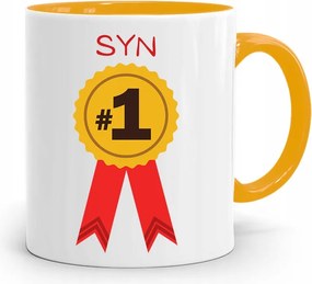 Sárga Bögre Ajándék Fiúnak Első Számú Nyomtatott Fényképes