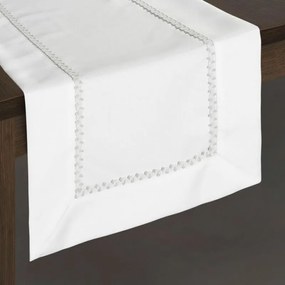 Meli asztali futó Fehér 40x180 cm
