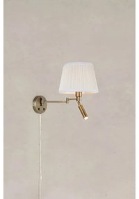 Markslöjd 109017- LED fali lámpa PIVOT 1xE27/40W/230V + LED/4W krémszínű/sárgaréz