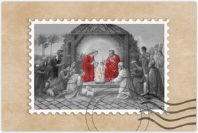 Poszterek 90x60 Szent család piros