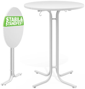 Casaria® Összecsukható bárasztal Ø70 cm - fehér