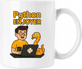 Python Enjoyer Bögre Programozóknak Fehér 330ml