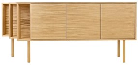 Natúr színű komód tölgyfa dekorral 189x65x44 cm Shift – Woodman