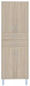 Nerva 60 magas szekrény 4 ajtóval, 2 fiókkal, sonoma tölgy