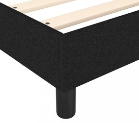 fekete szövet ágykeret matrac nélkül 100x200 cm