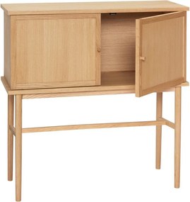 Natúr színű szekrény tölgyfa dekorral 90x90 cm Dash – Hübsch